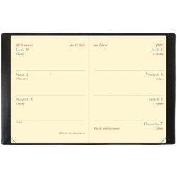 QUO VADIS Agenda de poche MINIWEEK, 2026, Impala noir