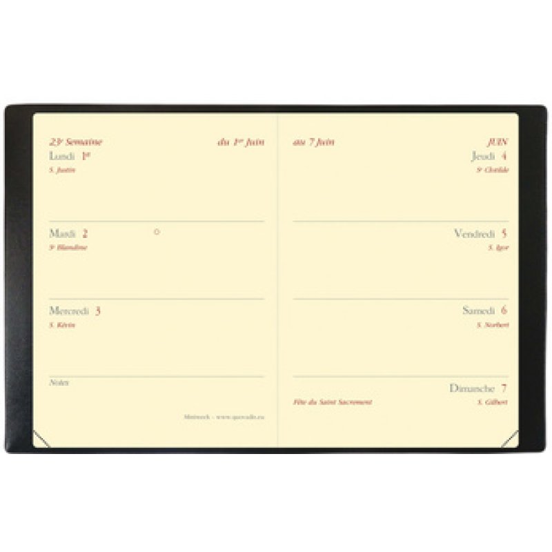 QUO VADIS Agenda de poche MINIWEEK, 2026, Impala noir
