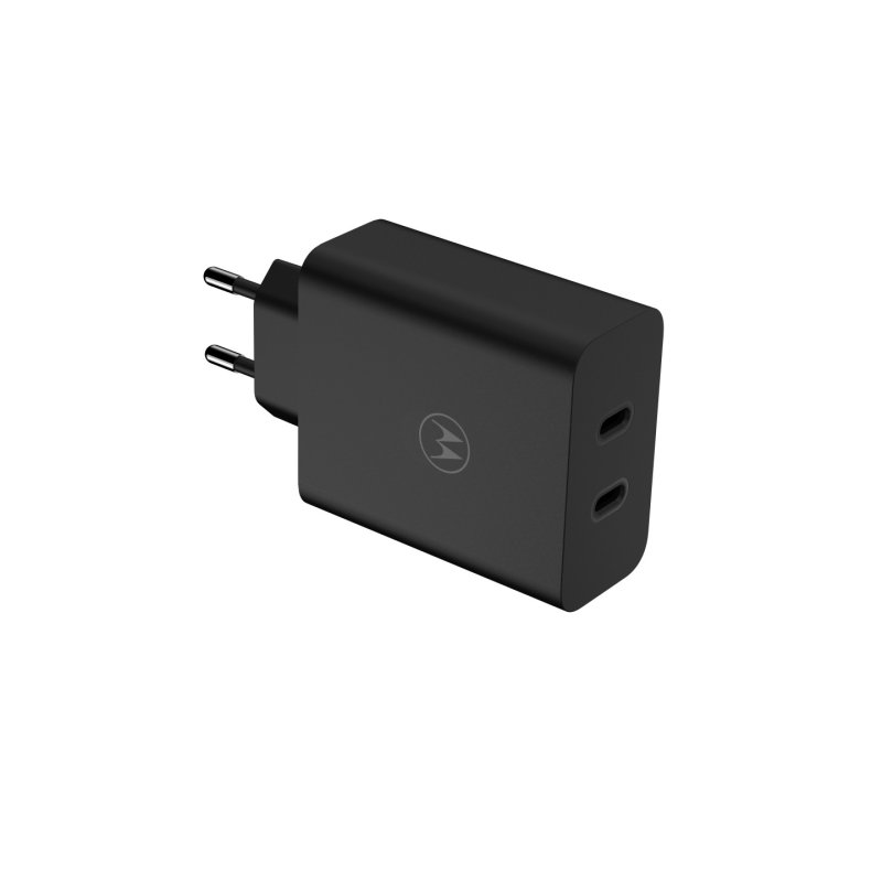 Motorola TurboPower 125W Duo Charger Universel Noir Secteur Charge rapide Intérieure