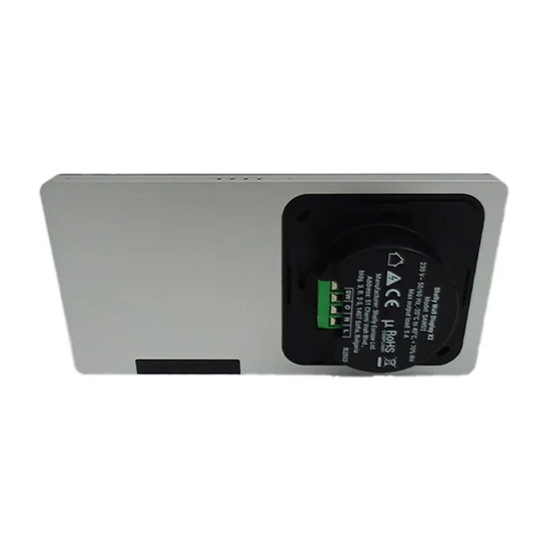 Shelly Plug&Play "Wall Display X2 Silver Blu H&T Ivory" Android WLAN Silber