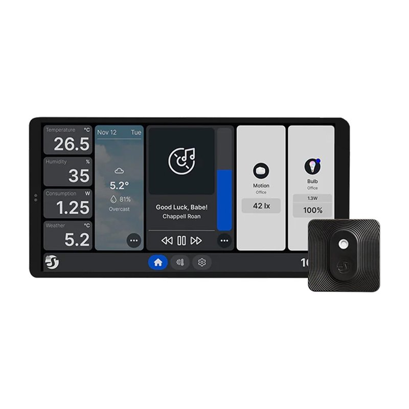 Shelly Plug&Play "Wall Display X2 Black Blu H&T Black" Android WLAN Schwarz