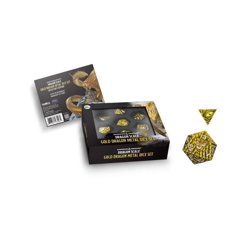 Dungeons & Dragons Premium Métal pack dés Inclusion Dragon Scale Gold (7)