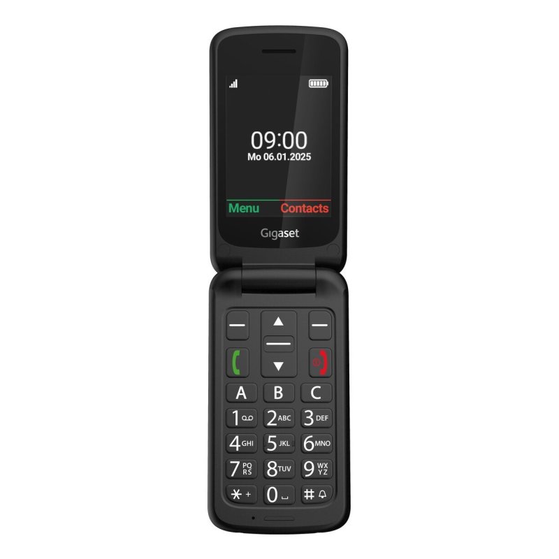 Gigaset GL595 7,11 cm (2.8") 114 g Noir Téléphone pour seniors