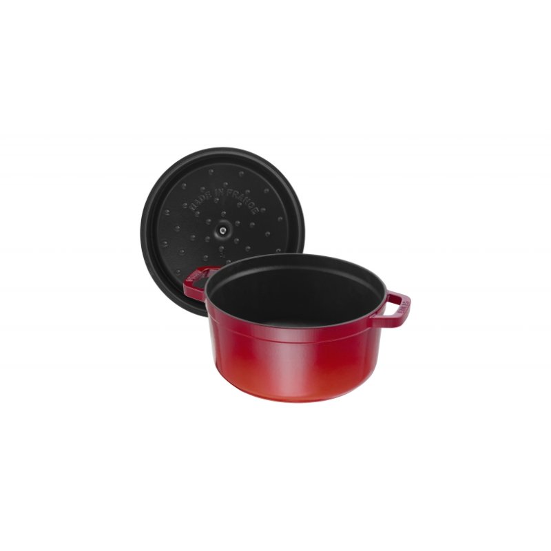 Staub La Cocotte 20cm rund. rot. Gusseisen