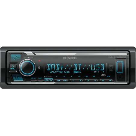 Kenwood Electronics KMM-BT508DAB récepteur multimédia de voiture Noir 200 W Bluetooth