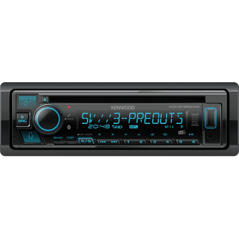 Kenwood Electronics KDC-BT960DAB Black 200 W Bluetooth