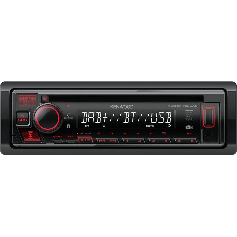 Kenwood KDC-BT450DAB car media receiver Black 50 W Bluetooth