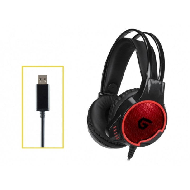 Gaming Headset USB Mikro,7.1,int.Bed. 2.0m sw