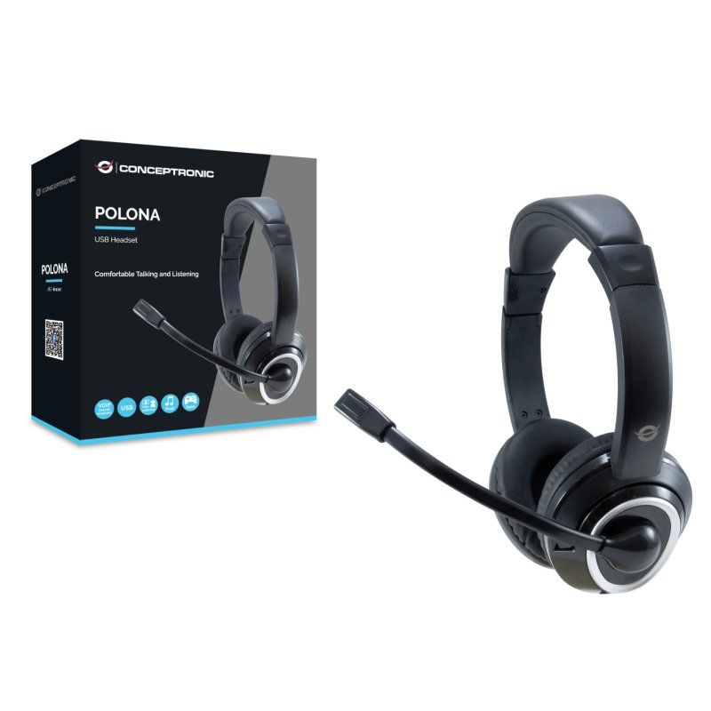 Headset USB Mikro,int.Bed.Stereo 2.0m sw
