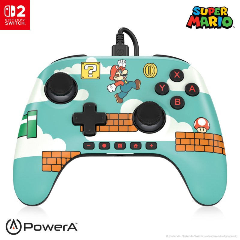 PowerA Manette filaire Advantage pour Nintendo Switch 2 - Mario Time