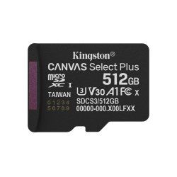 Kingston Technology 512GB micSDXC Canvas Select Plus Gen3 150R A1 (Adaptateur SD non inclus)