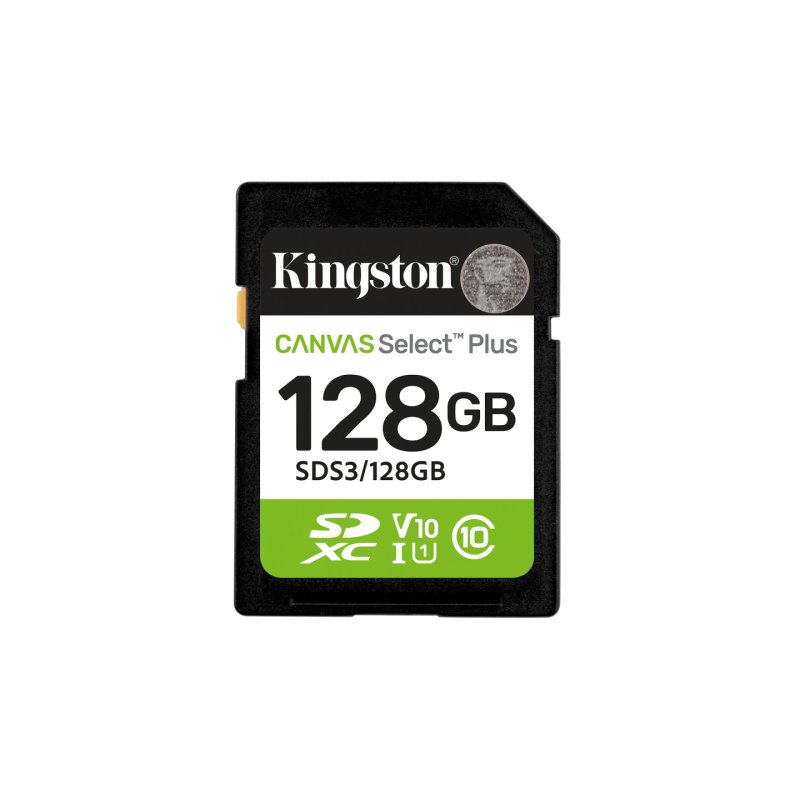 Kingston Technology 128 Go SDXC Canvas Select Plus Gen3 150 Mo/s C10 UHS-I U1 V10