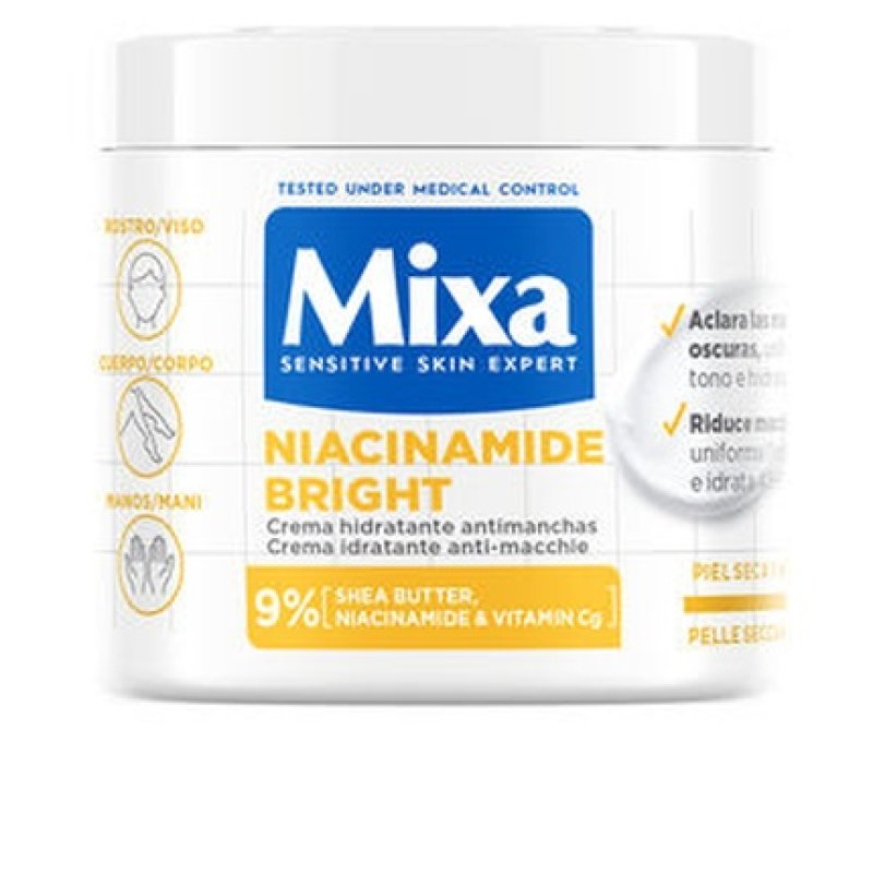 Mixa Niacinamide Bright Moisturizing Cream For Dry And Dull Skin - 400 Ml