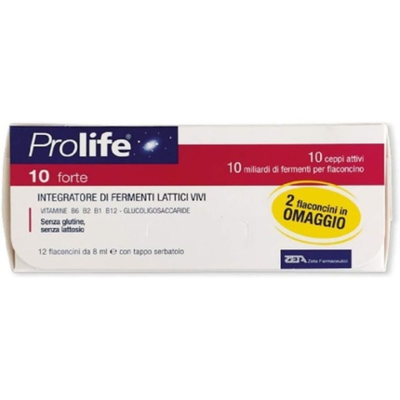 Prolife 10 Forte Probiotic Supplement 12 Vials of 8ml