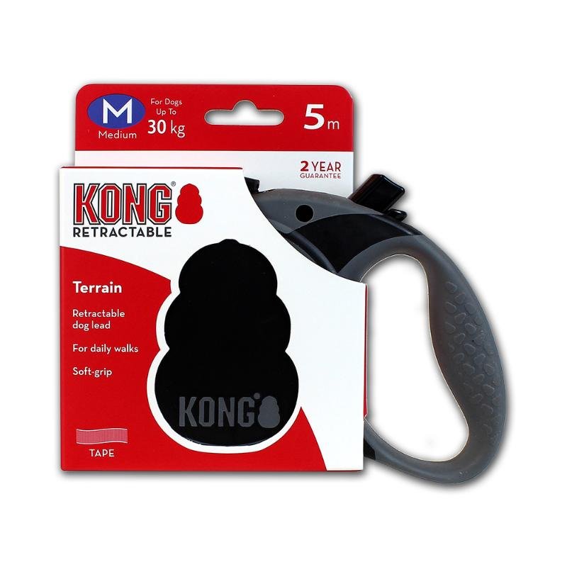 KONG - Terrain flex-line, medium black - 5meter -30kg