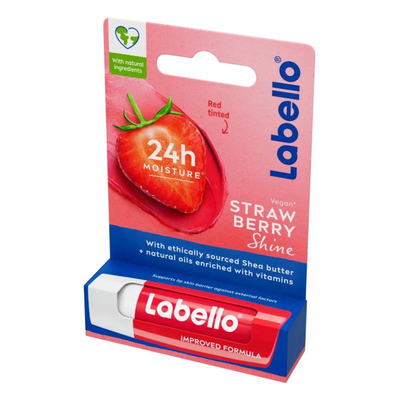 Labello Strawberry Shine baume pour les lèvres Beaume pour les lèvres Femmes 4,8 g