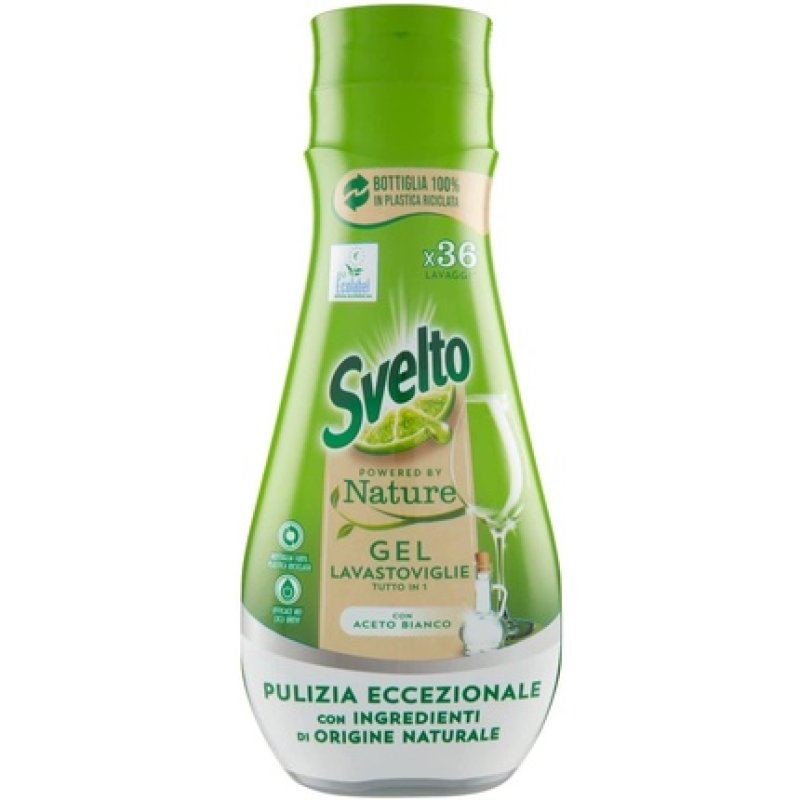 Svelto Ecolabel Dishwasher Gel With Vinegar, Value Pack, 216 Washes