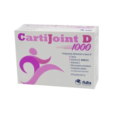 Fidia Pharmaceuticals Cartijoint D 1000 Dietary Supplement 20 Sachets