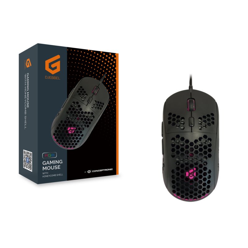 Conceptronic DJEBBEL04B souris Jouer Droitier USB Type-A Optique 6400 DPI