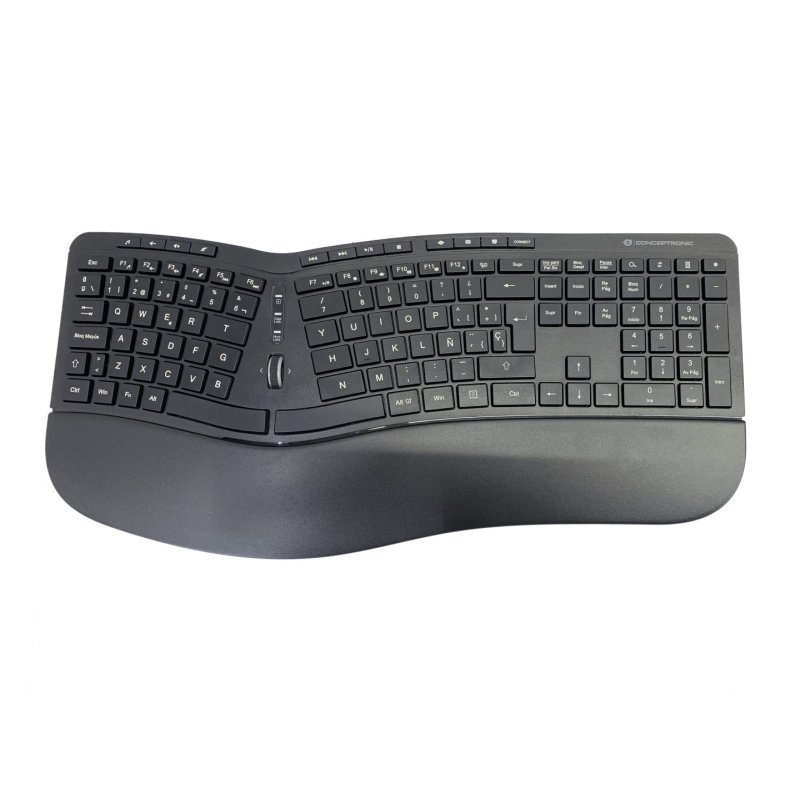 Conceptronic ORAZIO ERGO Wireless Ergonomic Keyboard & Mouse Kit, Spanish layout