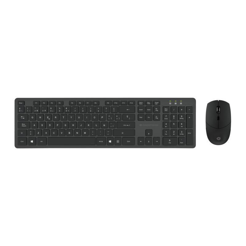 Conceptronic ORAZIO01ES clavier Souris incluse Bureau RF sans fil QWERTY Espagnole Noir