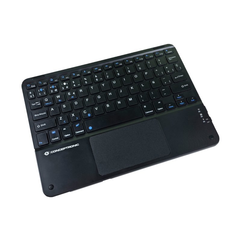 Conceptronic TOBIN01BES 10-inch Bluetooth Touchpad Keyboard, QWERTY Spanish