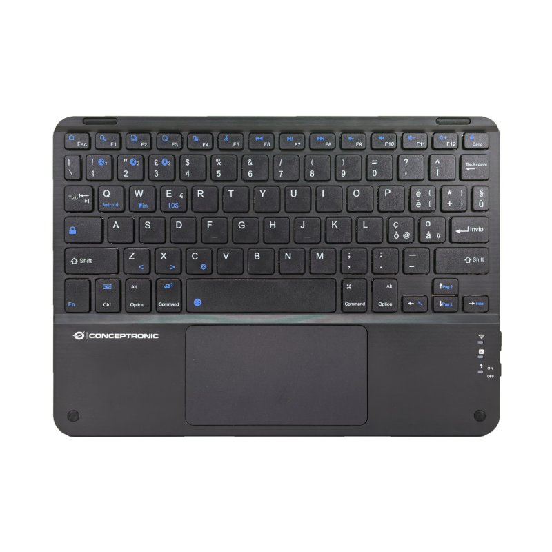 Conceptronic TOBIN01BIT 10-inch Bluetooth Touchpad Keyboard, QWERTY Italian