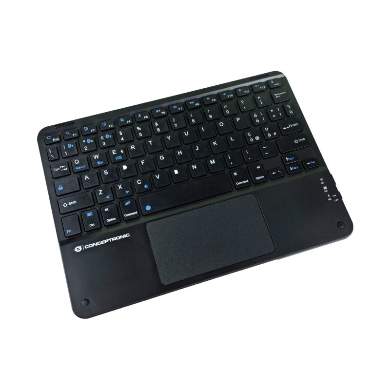 Conceptronic TOBIN01BIT clavier Universel Bluetooth QWERTY Italien Noir