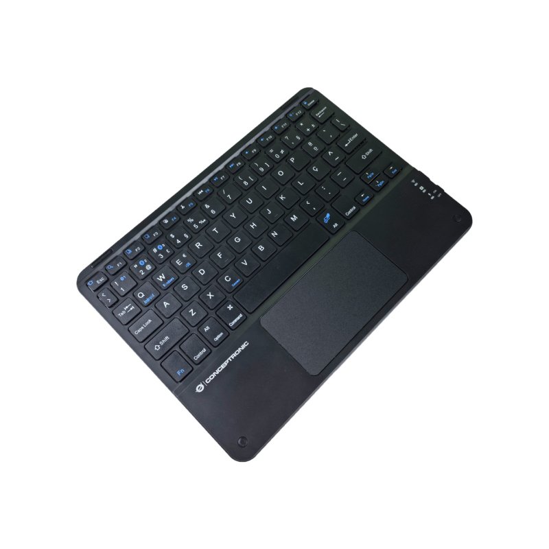 Conceptronic TOBIN01BPT clavier Universel Bluetooth QWERTY Portuguais Noir