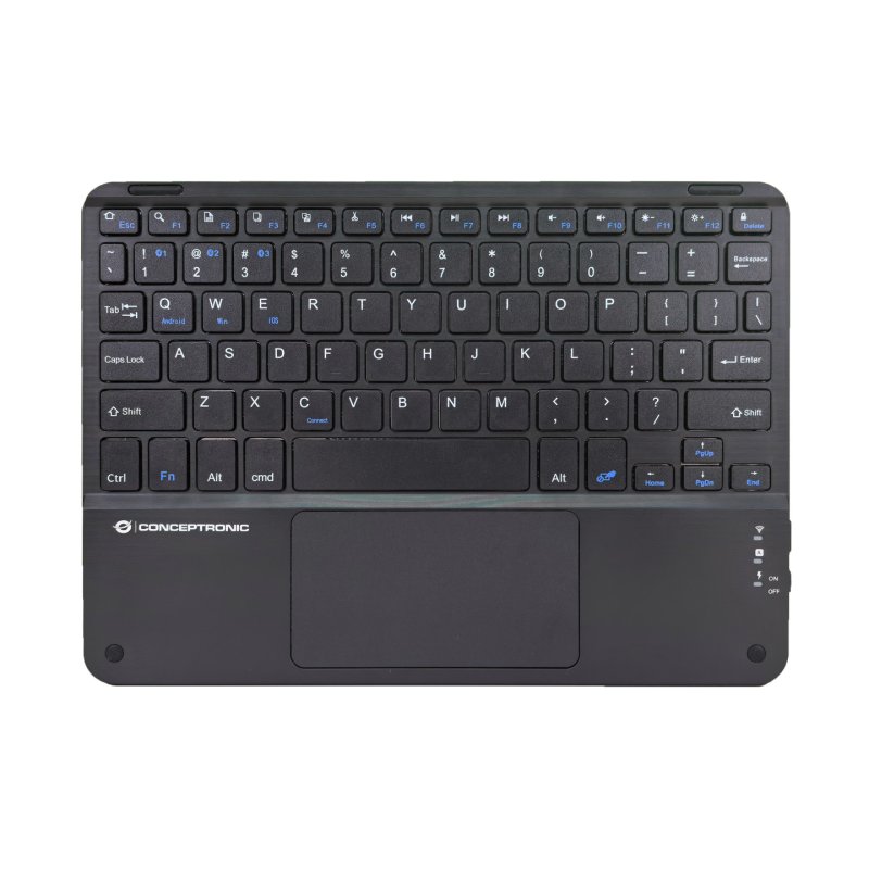 Conceptronic TOBIN01BUS clavier Universel Bluetooth QWERTY Anglais américain Noir