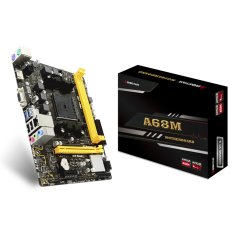 Carte mere micro-ATX Biostar A68MHE - Socket FM2 - 2 x DIMM, Max. 32 Go, DDR3 2133 MHz - 4 xSATA 6Gb/s -