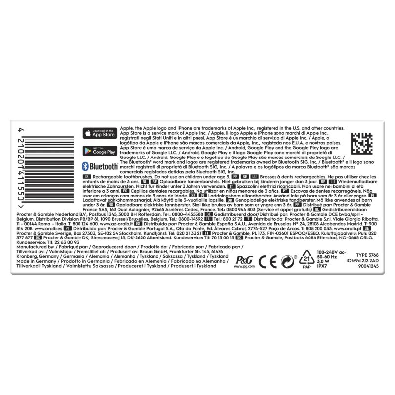 Oral-B iO 80363731 electric toothbrush Adult Rotating-oscillating toothbrush Black, Silver