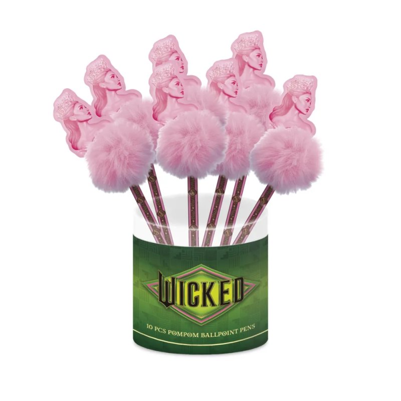 WICKED - Glinda - Boite de 10 Stylos-Bille Pompom
