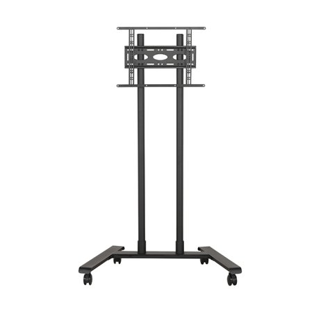 B-Tech Large Universal Flat Screen Trolley / Floor Stand (VESA 600 x 400) - 1.6m Ø50mm Poles