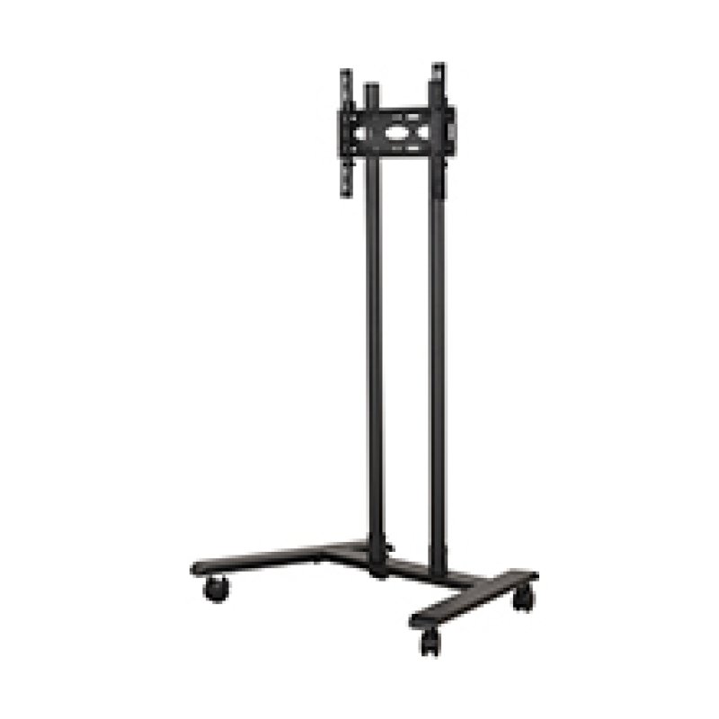 B-Tech Large Universal Flat Screen Trolley / Floor Stand (VESA 600 x 400) - 1.6m Ø50mm Poles