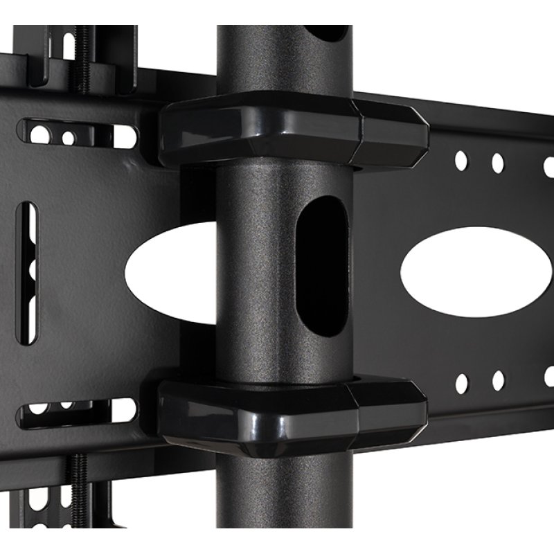 B-Tech Large Universal Flat Screen Trolley / Floor Stand (VESA 600 x 400) - 1.6m Ø50mm Poles