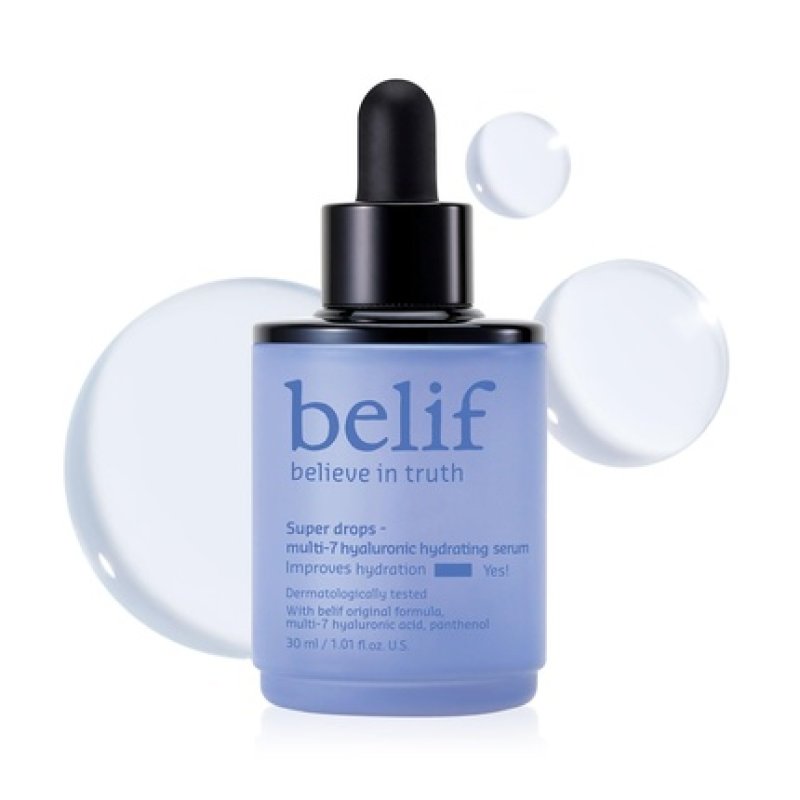 Belif Super Drops Multi-7 Hyaluronic Hydrating Serum 24-Hour Moisturization