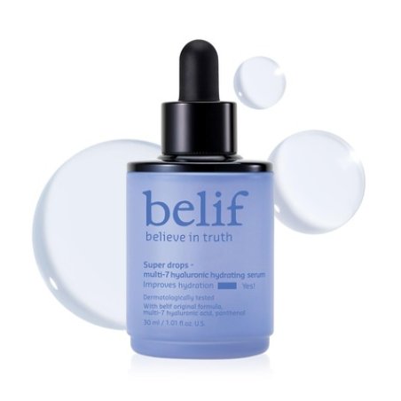 Belif Super Drops Multi-7 Hyaluronic Hydrating Serum 24-Hour Moisturization