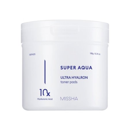 Missha Super Aqua Ultra Hyalron Toner Pads Moisturizing Facial Pads 90 Pieces