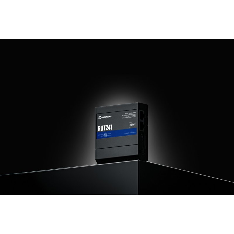 Teltonika RUT241 eSIM | Industrieller 4G-LTE-Router | Cat 4, 2x RJ45 100Mb/s, eSIM Cellular network router