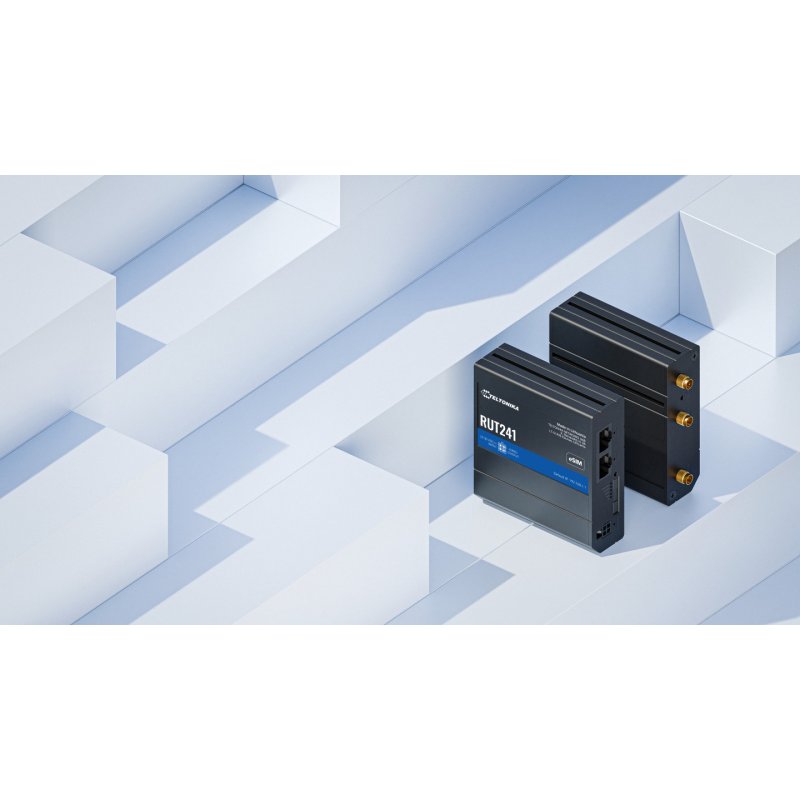 Teltonika RUT241 eSIM | Industrieller 4G-LTE-Router | Cat 4, 2x RJ45 100Mb/s, eSIM Routeur de réseau cellulaire