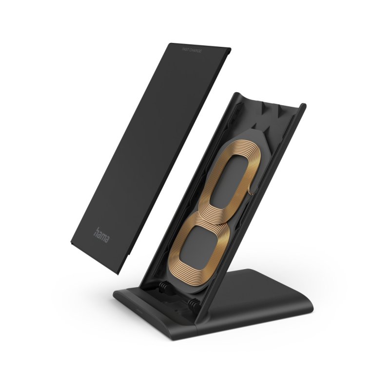 Hama QI-FC10S Smartphone Noir USB Recharge sans fil Charge rapide Intérieure