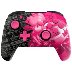 PDP Rematch Glow Black, Pink Gamepad Analogue / Digital Nintendo Switch, Nintendo Switch OLED
