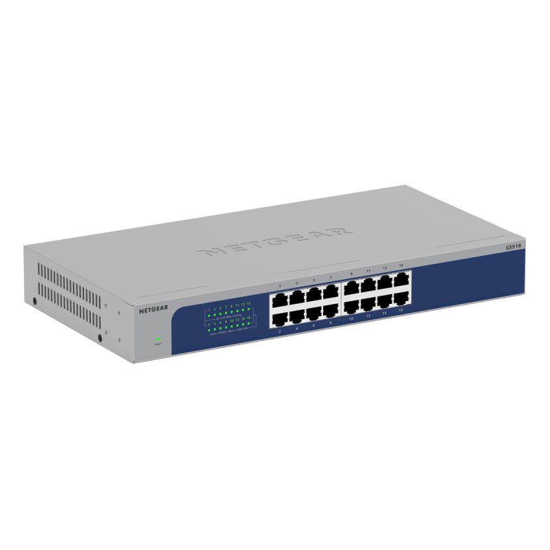 Netgear GS516 Switch non manageable 16 ports Gigabit Ethernet.