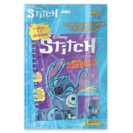 DISNEY - Stitch Panini Starter Pack 1 Albun 3 Packets Stickers - FR