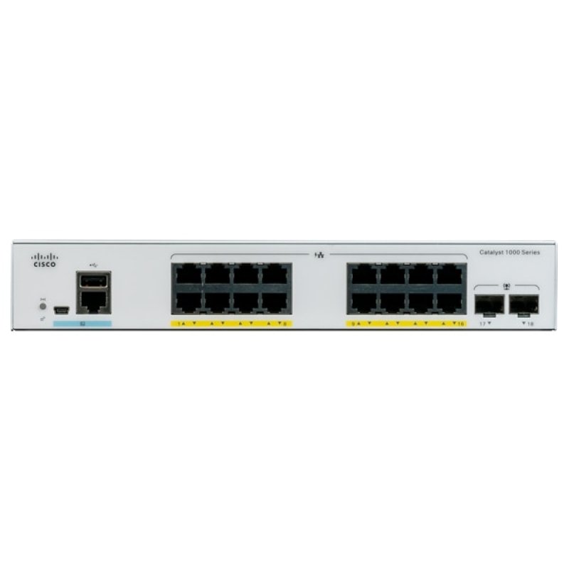 Cisco C1000-16FP-2G-L Géré L2 Gigabit Ethernet (10/100/1000) Connexion Ethernet, supportant l'alimentation via ce