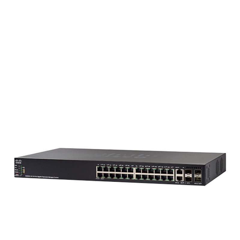 Cisco SG550X-24-K9 Géré L3 Gigabit Ethernet (10/100/1000) 1U Noir