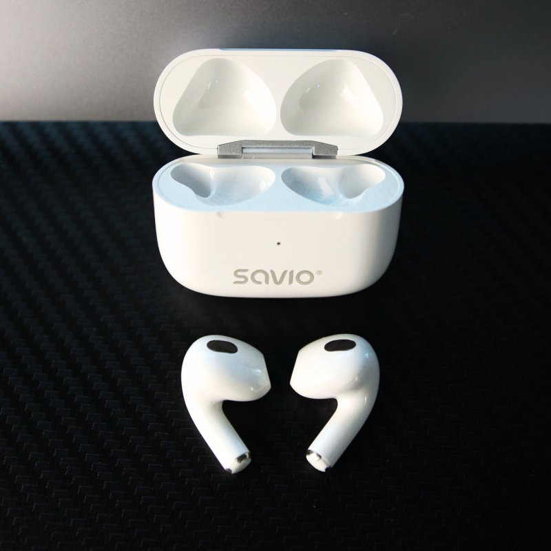 Savio TWS-01 PRO headphones/headset Wireless In-ear Music/Everyday Bluetooth White