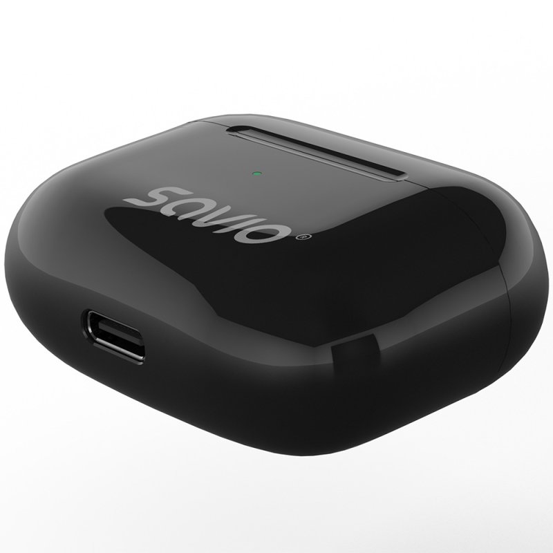 Savio TWS-02 PRO headphones/headset Wireless In-ear Music/Everyday USB Type-C Bluetooth Black