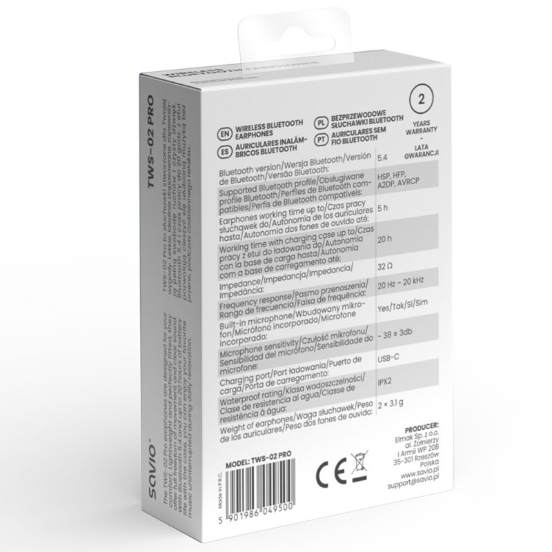 SAVIO TWS-02 PRO Wireless Headphones